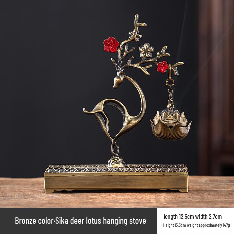 Creative Alloy Mini Indoor Incense Burner - Perfect for Homes, Hotels, and Small Decorative Spaces