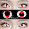 1 Pair Cosplay Contact Lenses Halloween Contact Lenses for Eyes Yearly Beautiful Pupils White Lenses Red Eye Contacts