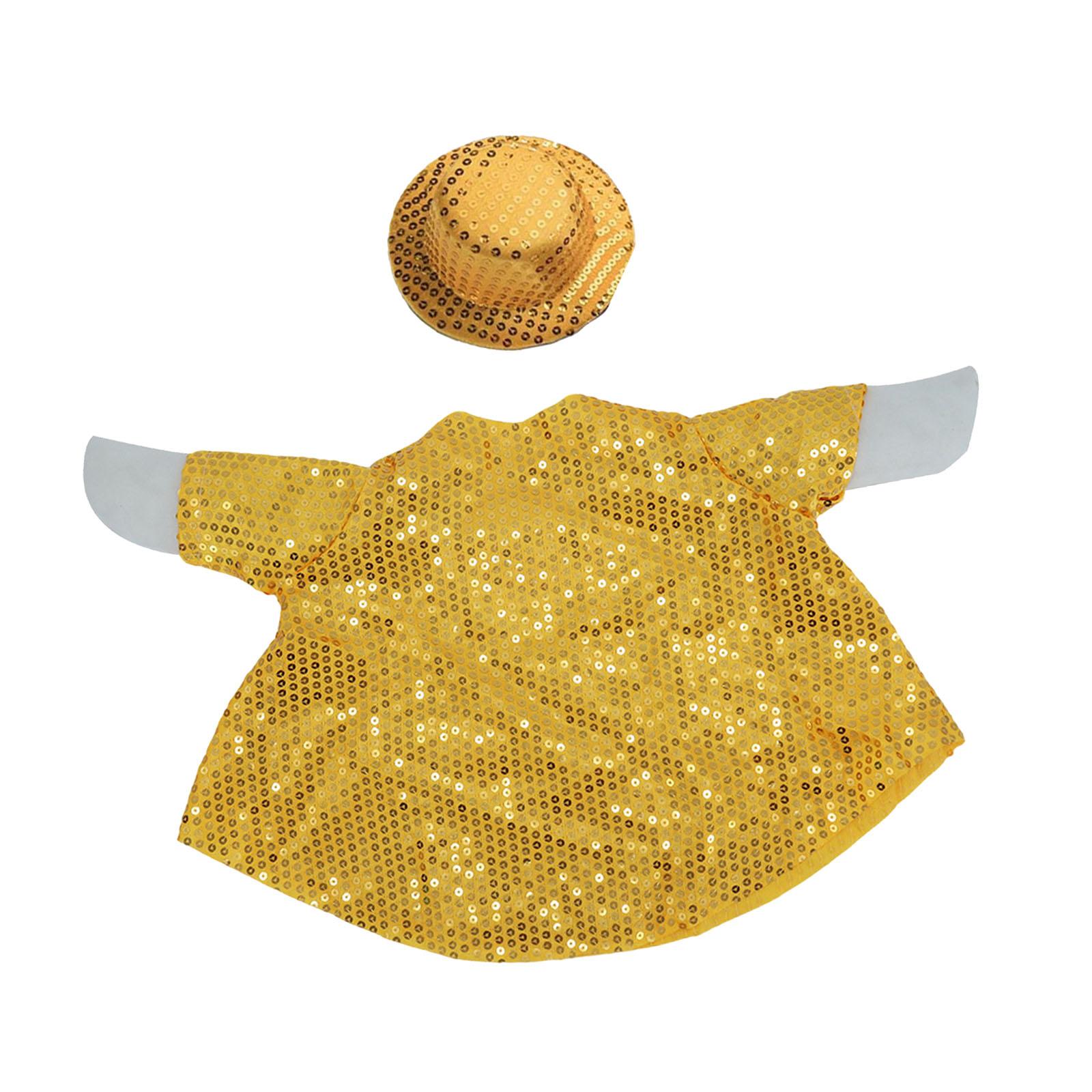 

Yard Goose Statue Outfit Cloth Costume Decorative Bird Attire for Porch Patio Holiday Celebration золотой