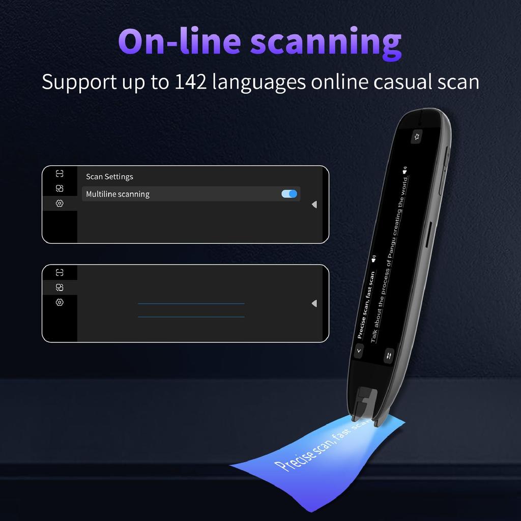 Scan Reading 142 Language Translation Scan Reader OCR Digital Translation Dictionary for Travel Pen, Pen, Pen, Text-to-Speech Device, Pen, Students,