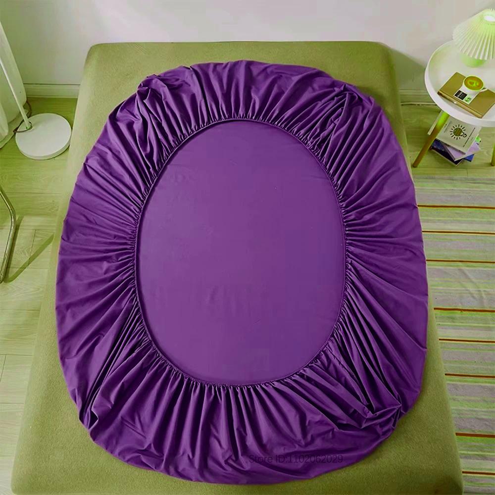 Fitted Sheet with Elastic Bands Non Slip Adjustable Mattress Covers for Single Double King Queen Bed