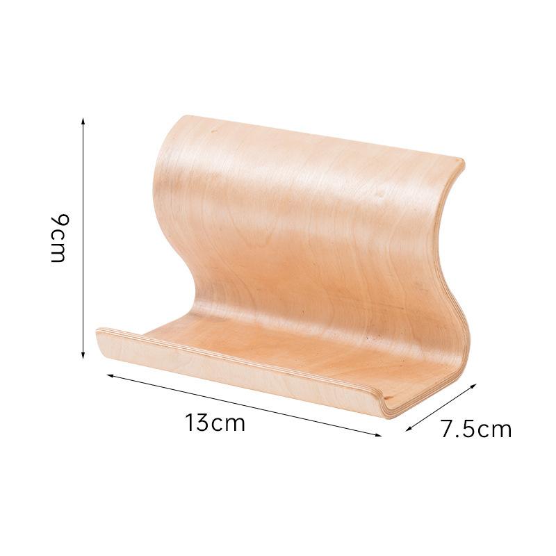 Tragbarer Holz-Handyhalter Fauler Ständer Einfacher Desktop Kreativer TV-Video-Ständer Handyhalter