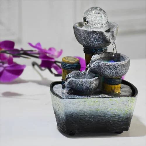 Decorative Indoor Water Fountains Resin Crafts Gifts Feng Shui Wheel Desktop Water Fountain for Office Teahouse Decoration ZM904