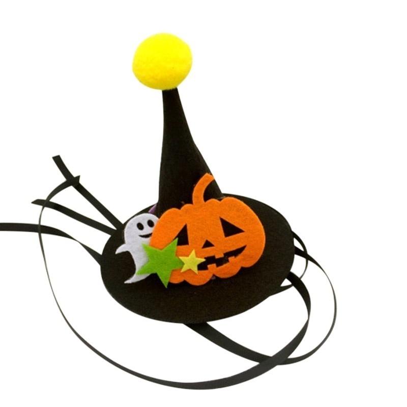 Halloween Party Pet Hat Duchy Dynia Nakrycie głowy Czapka z tkaniny Mały Pies Kot Śmieszny Kostium na Halloween