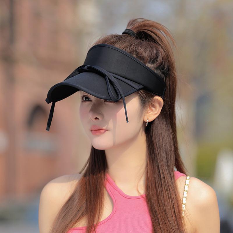 Summer Uv Protection Sun Hat With Butterfly Knot For Women Casual Outdoor Wear
