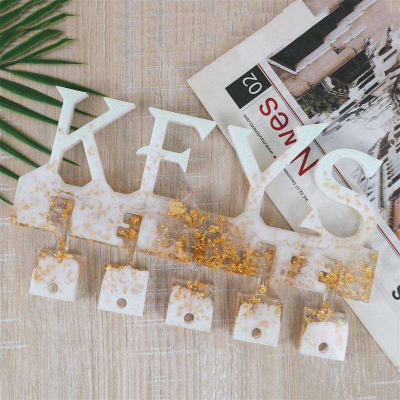 Portable Key Storage Shelf Form Wall Hangings Shelf Hook Storage Rack Mold Compact Silicone Rack Mold for Easy Projects