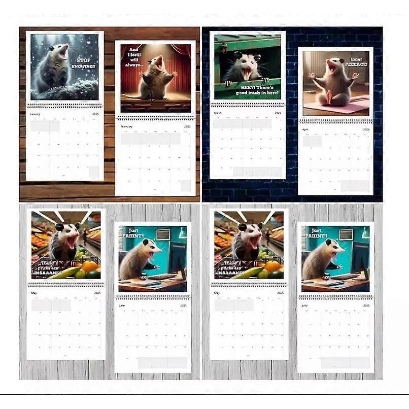 2025 Funny Screaming Possums Calendar - 2025 Wall Calendar