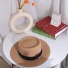 Hut aus Stroh im koreanischen Stil mit breiter Krempe Damen Sonnenhut Einfacher Sonnenschutz Eimerhut Damen
