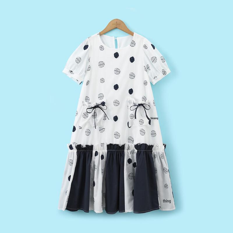 Girls' Korean Style Polka Dot Summer Dress
