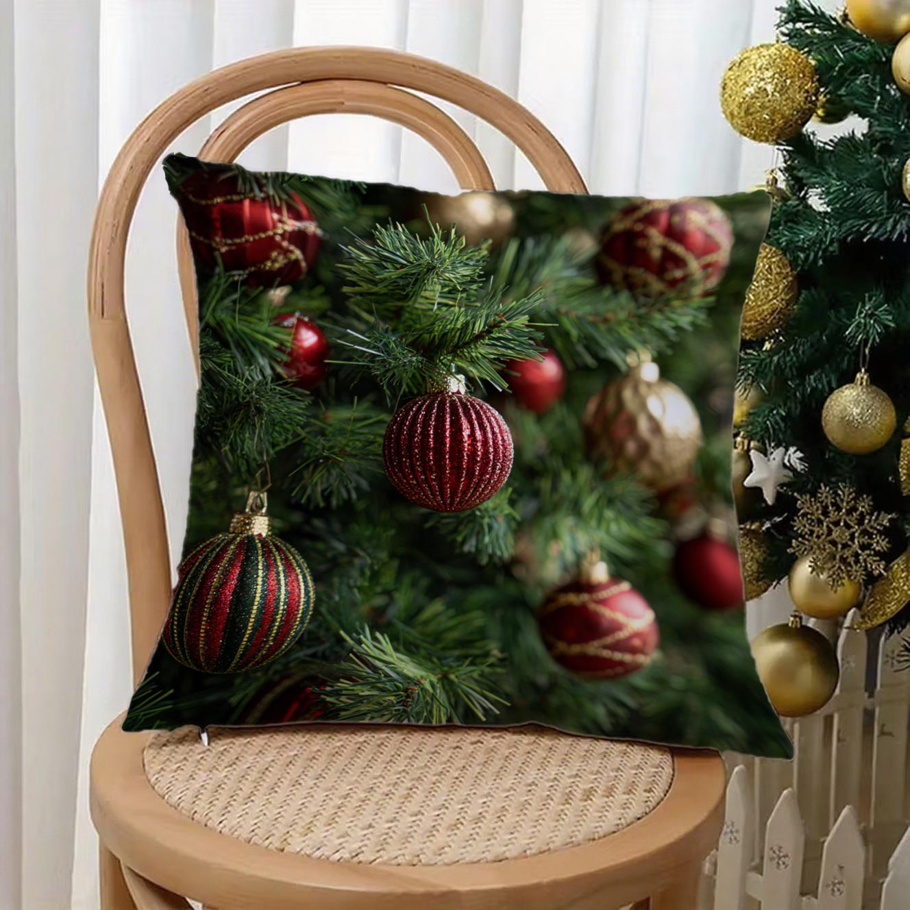 

Festive Christmas Pillowcases DecorSuitable for sofa car bedroom decorative cushion cover pillow cover 16x16Inch