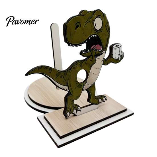 Funny Animal Toilet Roll Stand Paper Holder, Creative Shape Dispenser, Vertical Stable Tissue Unique Housewarming Gift Rack, Solid Wood for