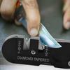 1pc Multifunction Pocket Knife Sharpener 4 in 1 Foldable Sharpening Stone with 3 Stages Ceramic & Carbide & Diamond Tapered