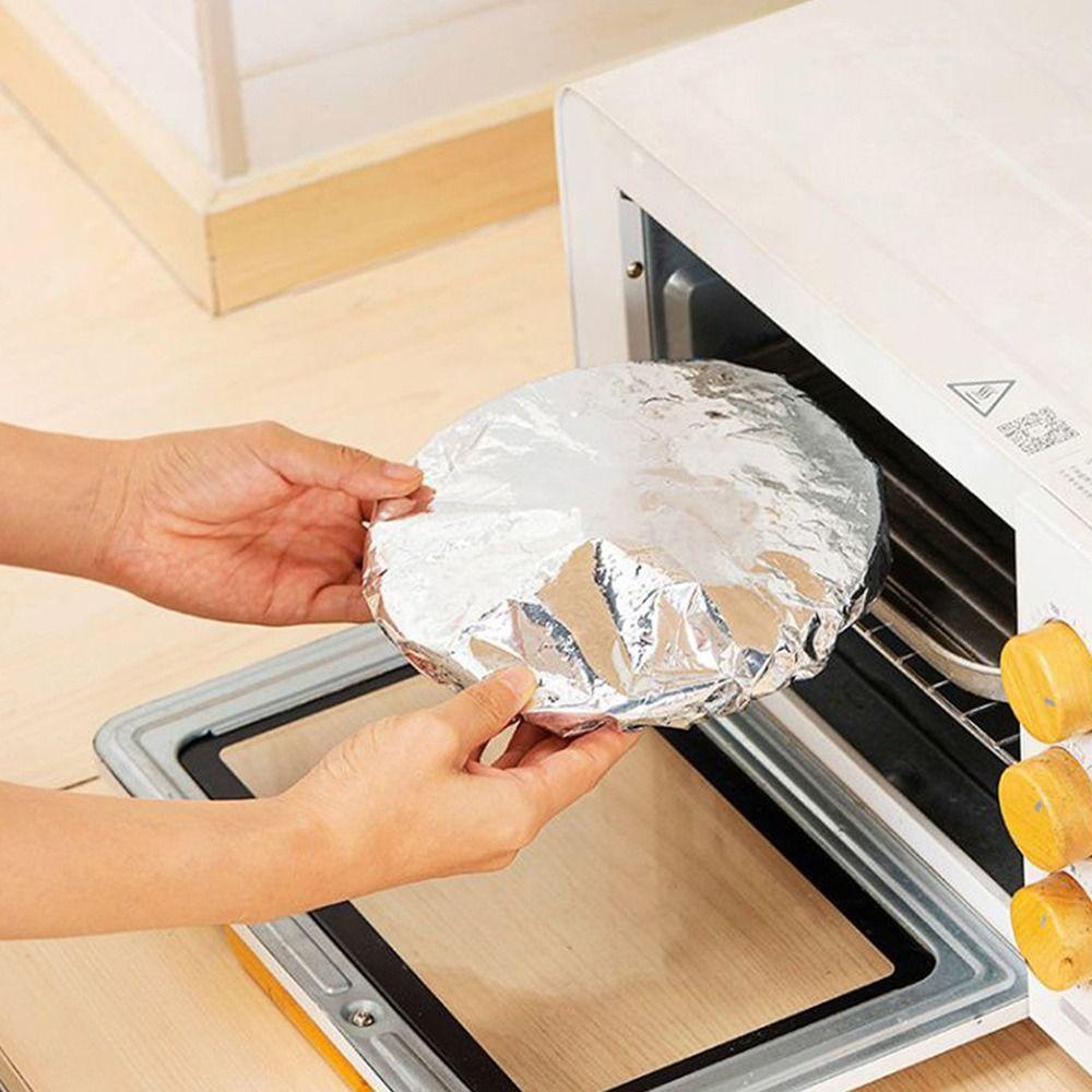 

Reusable Aluminum Foil Bowl Cover Food Grade Refrigerator Accessories Saran Wrap Fresh-keeping Plastic Bag Universal 10pcs