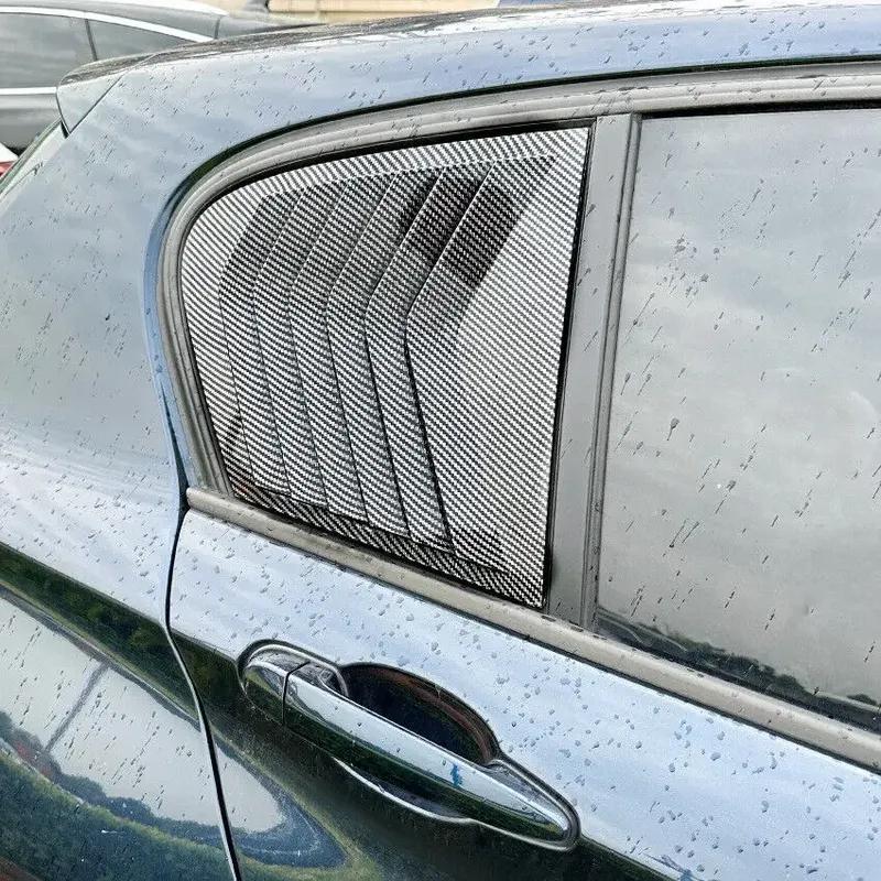 For BMW 1 Series F20 118i 120i Hatchback 2011- ABS Rear Window Quarter Louver Cover Side Vent Trim Car Adhesive Accessories