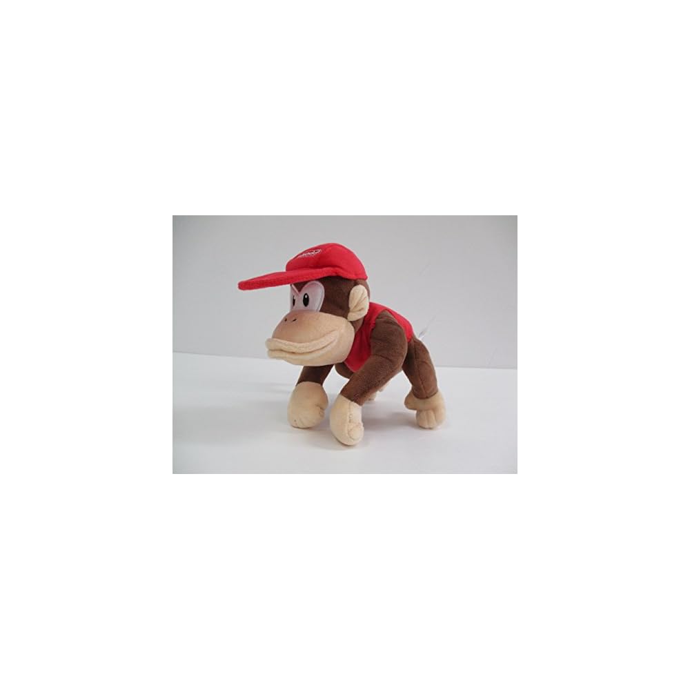 Sanei Boeki Super Mario All Star Collection Diddy Kong Plush Toy 15x20x18cm
