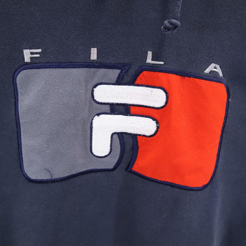 FILA 90s Old Logo embroidery Long sleeve Sweatshirts S Navy Men's Used