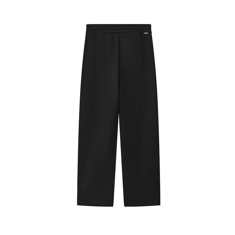 FILA Original Drawstring Womens Fleece Pants Fashion Simple Warm Dirt Resistant Loose Straight Casual Pants Women pants F51W549602FBK