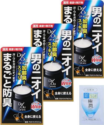 Medicated Protect Deo Jam 50g of Gel Body and Underarm Can Also Be Used Behind Ears and On Gokujun Sachets De-O [Quasi-drug] (Set 3) (Relieves Odor,