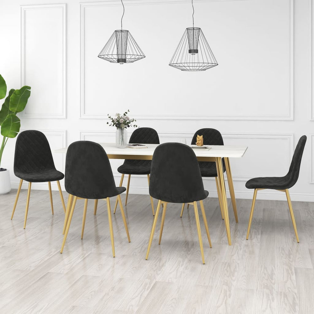 Chaises à manger lot de 6  velours