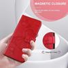 Coque de protection - Samsung - Galaxy A13 5G - Cuir Synthétique Rouge - Motif Papillon - Élégant Chic