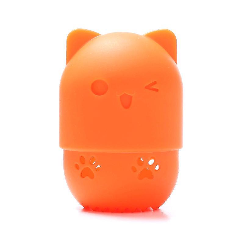 

Мягкий силиконовый косметический блендер, держатель для спонжа, косметическая пудра, держатель для блендера, спонж для макияжа, чехол для сушки яиц, портативная коробка оранжевый