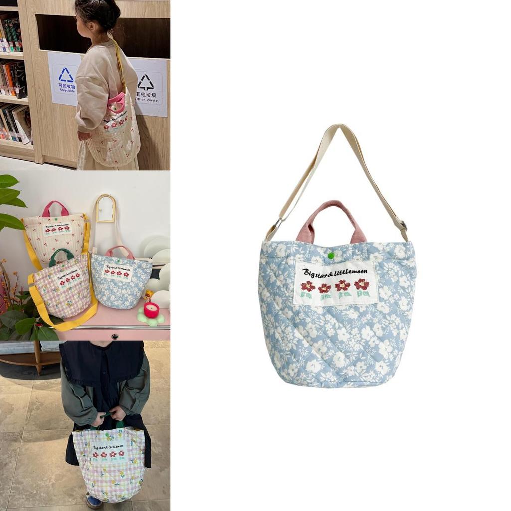 Trendy Korean Style Large Capacity Children's Bag With Floral Print For Boys And Girls