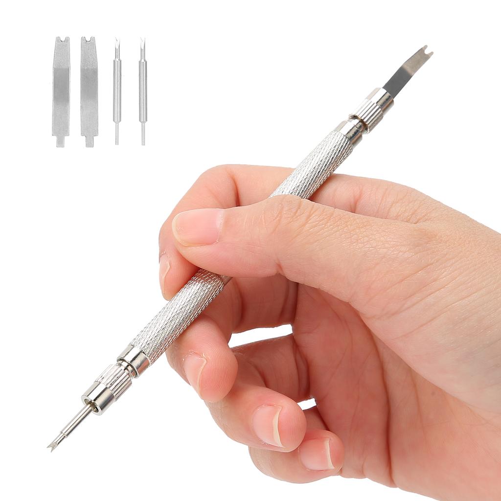 Watch Strap Spring Bar Link Pin Remover Tools with Spare Heads Watch Repairing Accessory