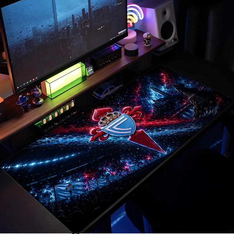 Celta Vigo Crest Glowing Mouse Pad, Rubber Base, Mouse Pad for Gamers and Office Use, Gaming Desk , Easy To Clean Mat Christmas fan gifts