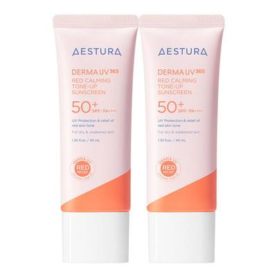 Derma UV365 Red Soothing Tone-up Sunscreen 40ml X 2