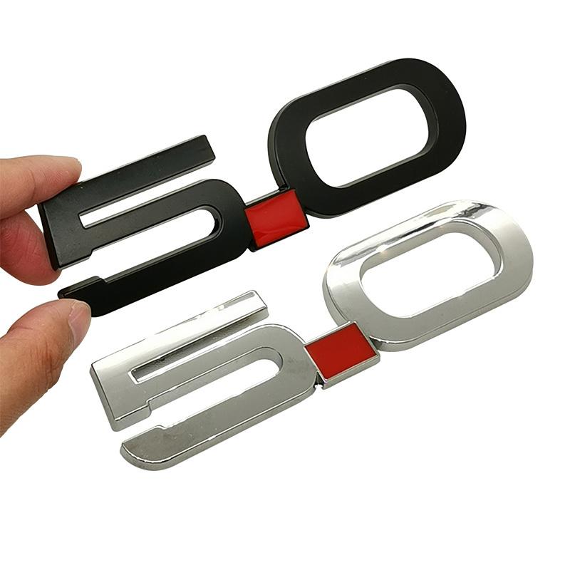 

Car Sticker 5.0 Emblem Rear Trunk Badge Metal Decal