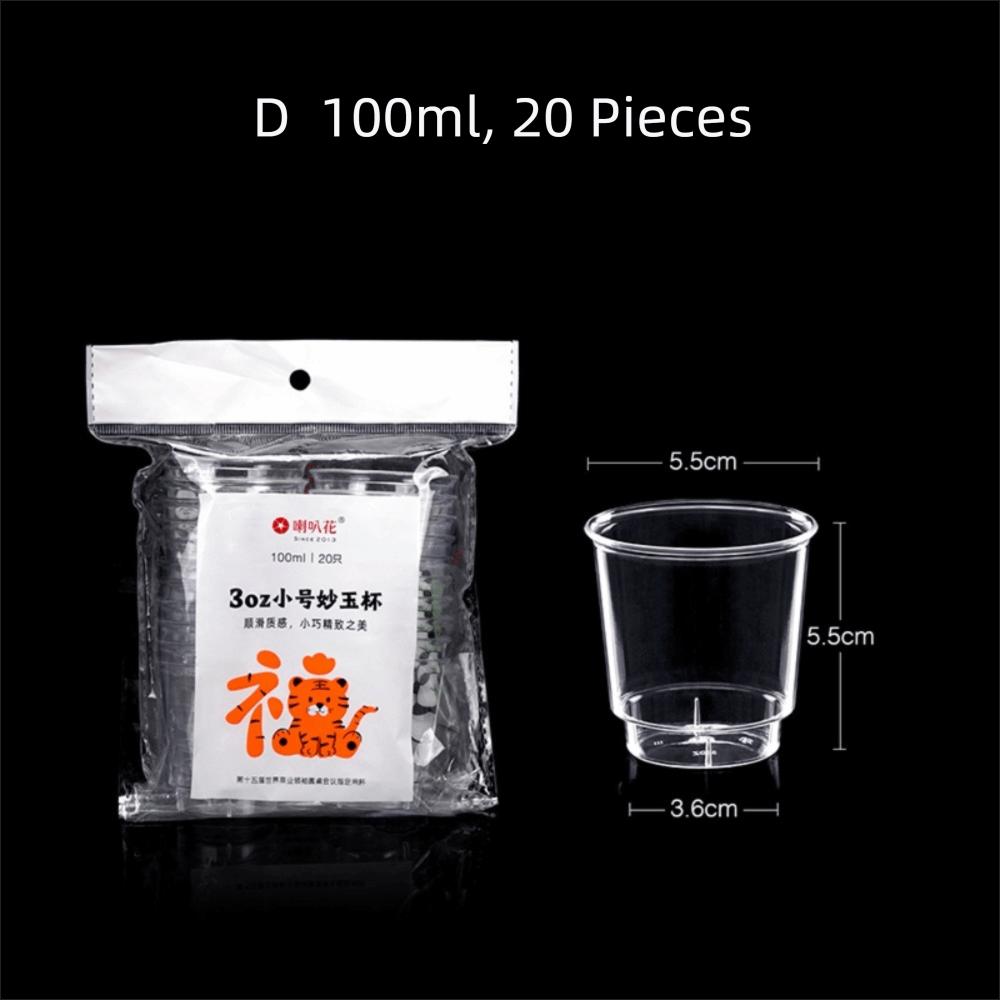 

20/50pcs Transparent Clear Plastic Cups Thicken Try Drinking Cup Reusable Muffin Cup Reusable Disposable Plastics Cup