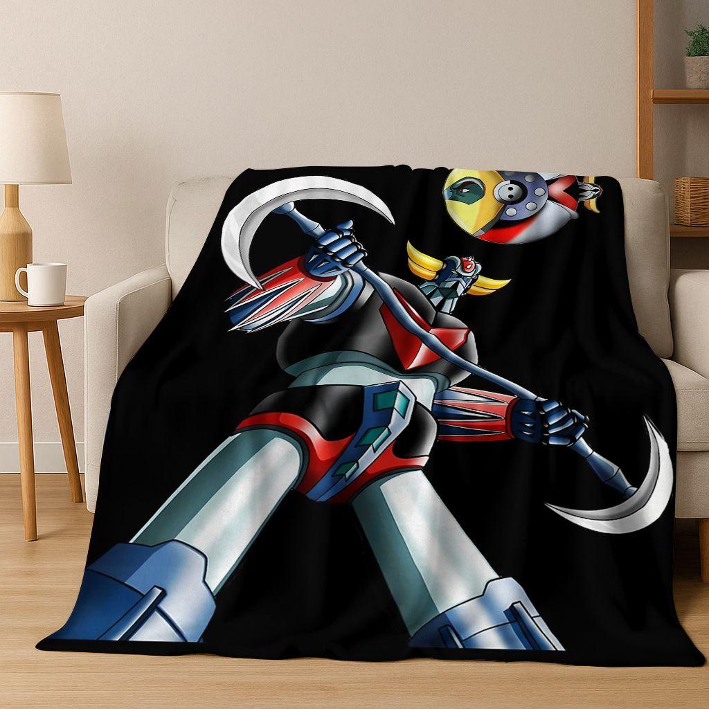 26 Style UFO Robot Grendizer U Cartoon Flannel Blanket,Cozy Soft Throw Blanket for Home Bedroom Bed Sofa Picnic Cover Gift Kid
