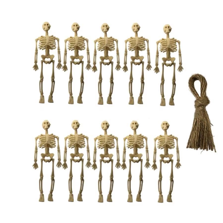 5pcs Mini keletons for Halloween Decor, 5.7" Small Skeleton Halloween Decoration for Haunted House Accessories Party Favors