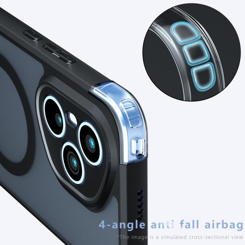 For Honor 400 Pro Lite Matte Magsafe Drop-proof Built-in Airbag Corner Non-yellowing Material Soft Cover