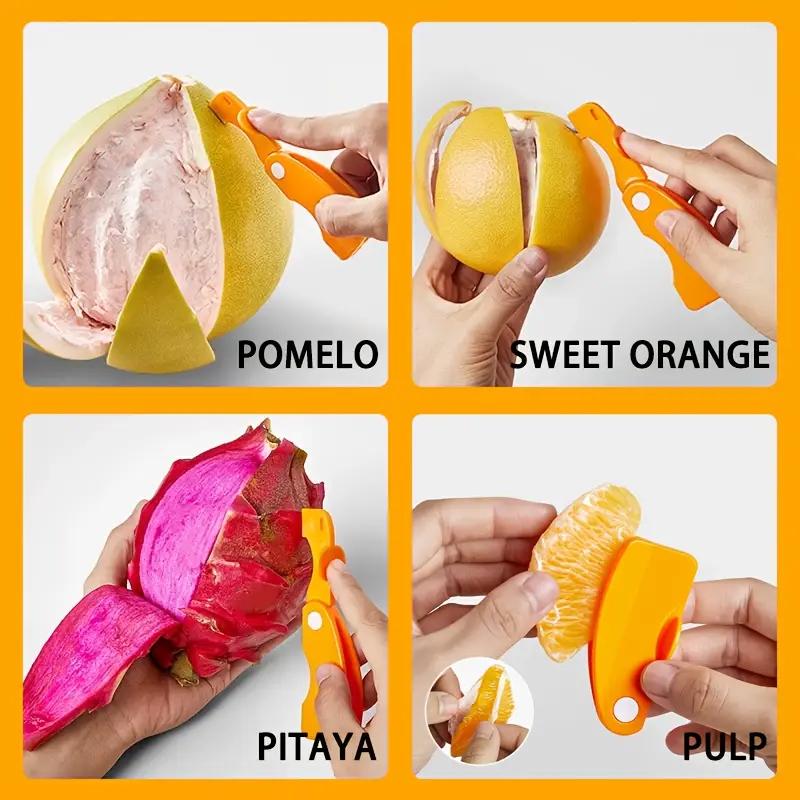 2pcs Orange Peeler Foldable Citrus Fruits Peeling Knife Multifunctional Grapefruit Lemon Cutter Kitchen Fruit Vegetable Tools