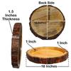 Table Decor Round Shape Wooden Serving Tray for Home and Kitchen, Set of 2
