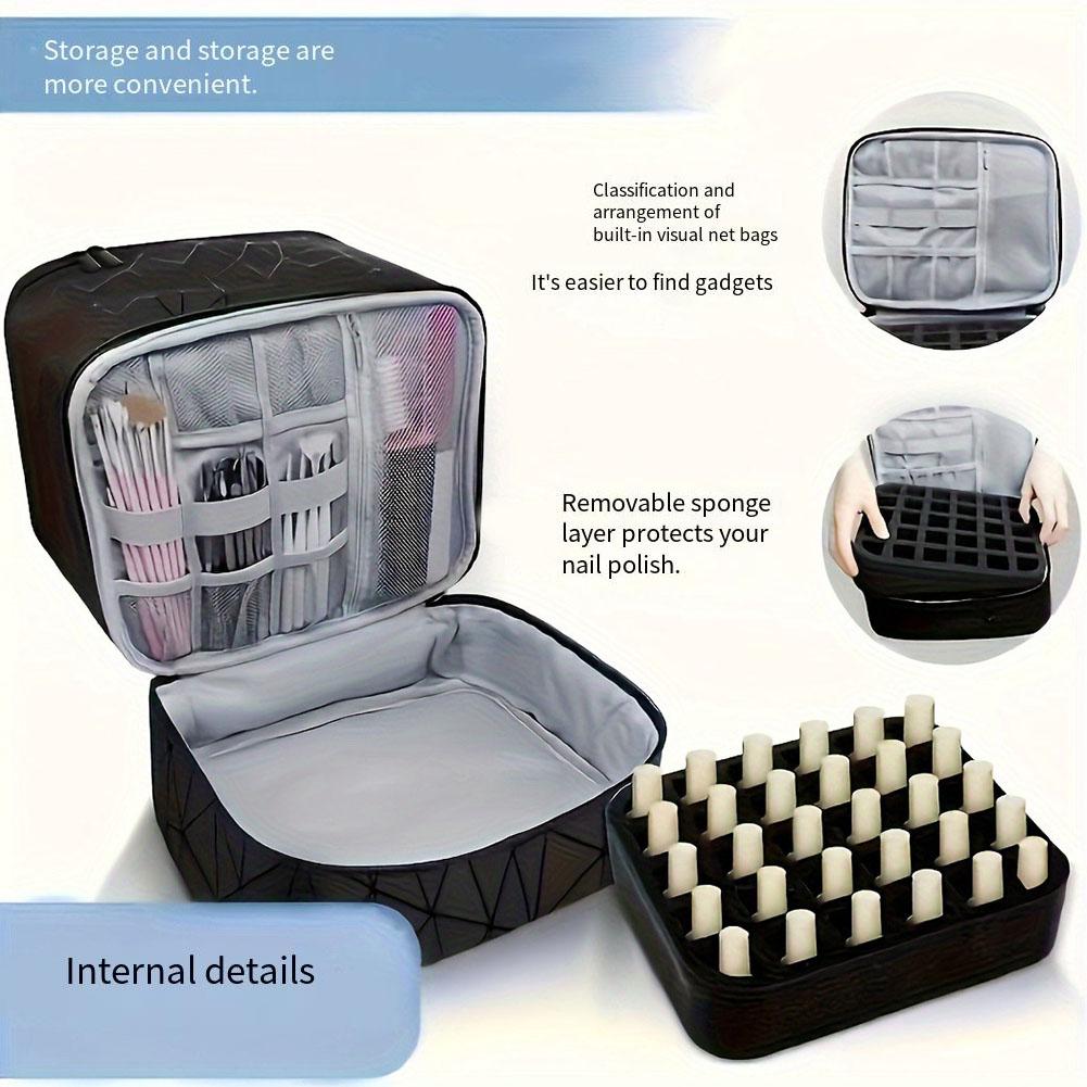 Salon Use Travel Nail Polish Organizer Elegant Nail Polish Tote Portable Makeup Bag Elegant Organizer Large Capacity