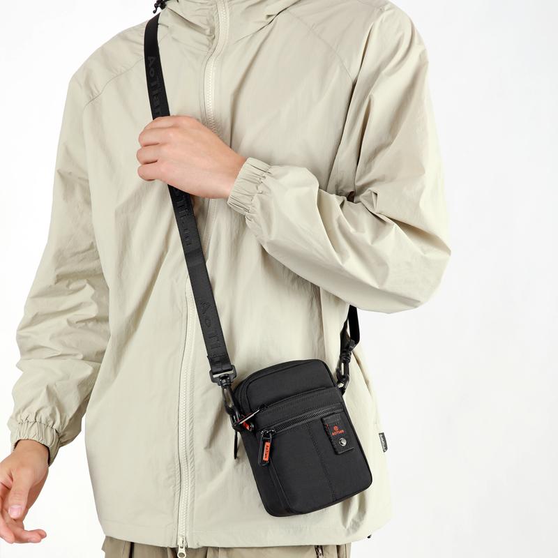 Mini Mobile Phone Bag Men's Shoulder Crossbody Bag Oxford Waist Bag