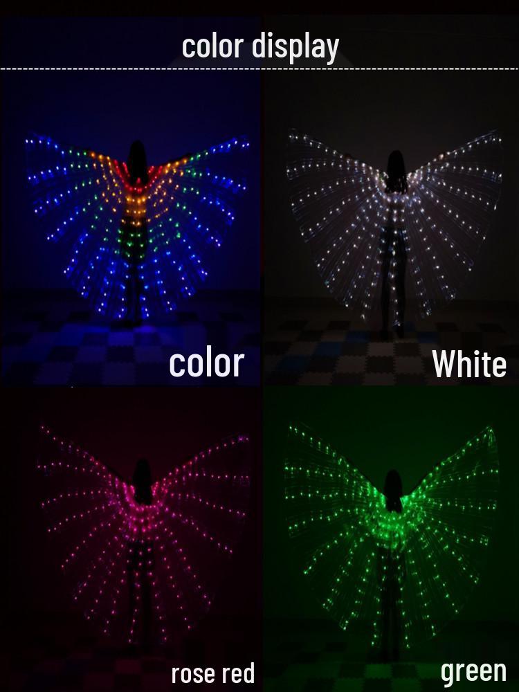 LED Luminous Rainbow Butterfly Belly Dance Wings