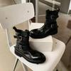 Women Boots Autumn/winter New Slim Short Shoes Washed and shrunk Horse Leather Thick Soled Woman's Knight Botas Platform Boots