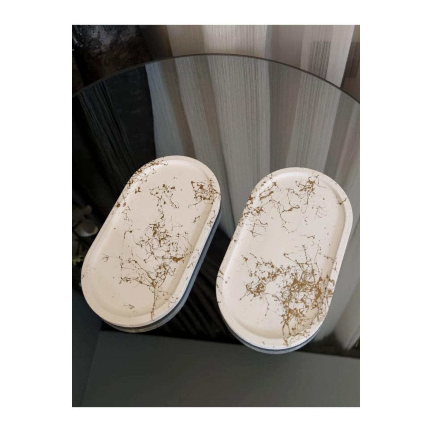 

FLQUE Marble Effect 2-Set White Organizer Органайзер Бетонный лоток