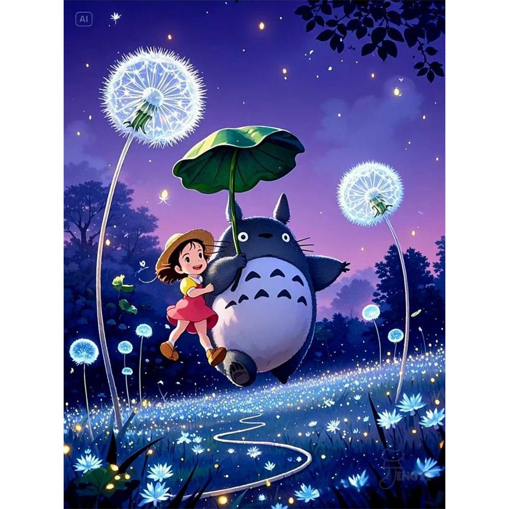 The Cartoon Animal Totoro Diamond Painting Japanese Anime 5D Diamond Embroidery Cross Stitch Handmade Art Gift Home Decor