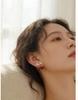 Elegant French S925 Silver Bow Cherry Dangle Earrings - Fashionable Micro-Paved Autumn/Winter Jewelry
