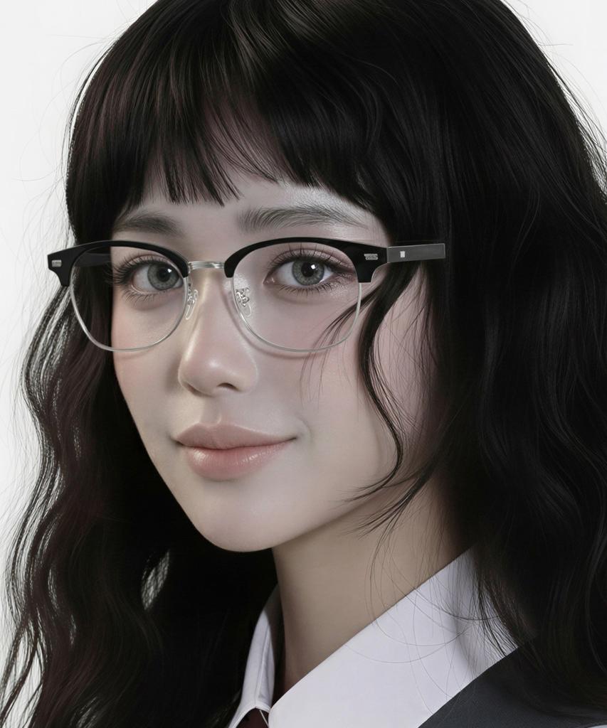 Likkeullou Rc E386 Black Silver Glasses