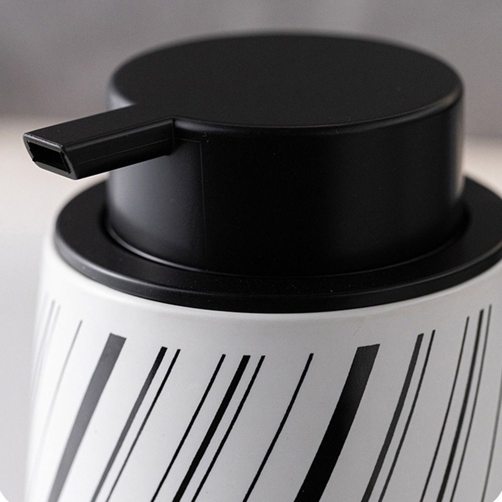 Press Type Ceramic Soap Foam Dispenser Line Pattern Gel Hand Sanitizer Container Hotel