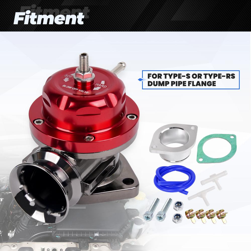 Bartoo-Alüminyum Tip-RS Turbo Blow Off Valfi Evrensel 2.5" 63mm BOV Flanş Boru Kiti ile BOV129