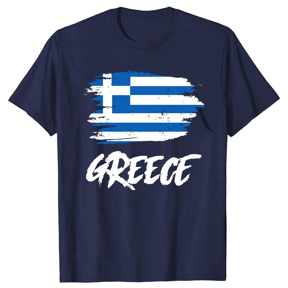 Funny Greece Flag Greek T Shirts Summer Graphic Cotton Streetwear Short Sleeve Birthday Gifts T-shirt Mens Clothing