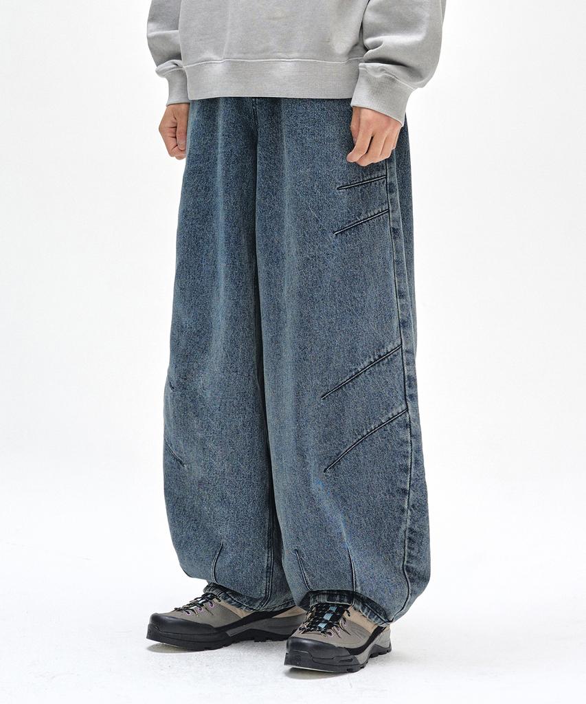 DECET Balloon Wide Jeans Dcpt055Stngrblue