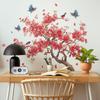 Neue romantische Pfirsichbaum- und Elster-Wandaufkleber im chinesischen Stil für Wohnzimmer und Arbeitszimmer, Heimdekoration und Verschönerung