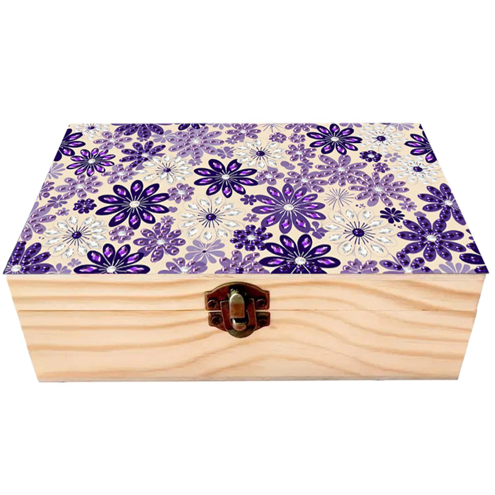 

DIY Diamond Art Wooden Storage Box Dustproof Organizer Case Diamond Art Storage Case Gift for Birthdays and Holidays